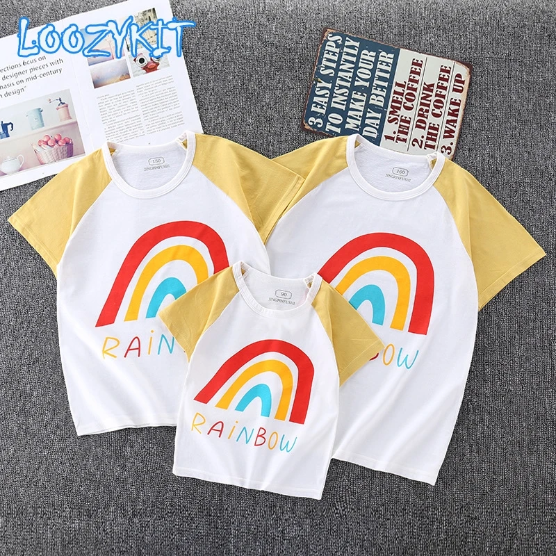 

Parent Child Casual Printed Round Neck Short Sleeve T-shirt