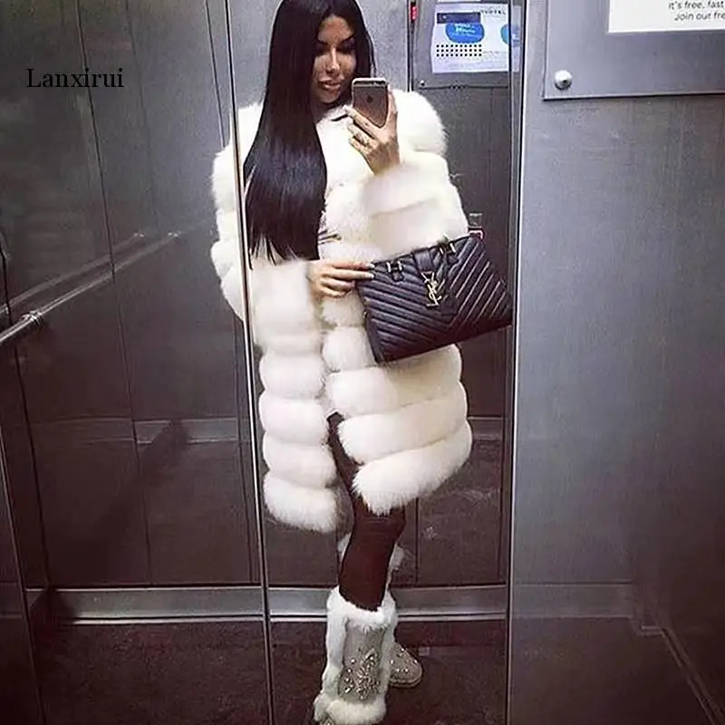 Женское длинное пальто из искусственного меха с леопардовым - Цена: 39.99