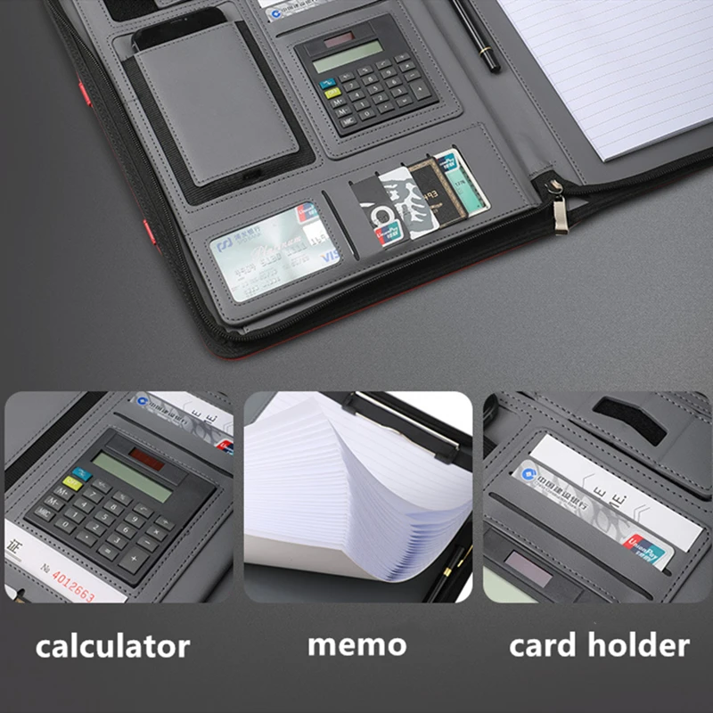 Папка-органайзер с калькулятором А4 искусственная кожа цвет в ассортименте |
