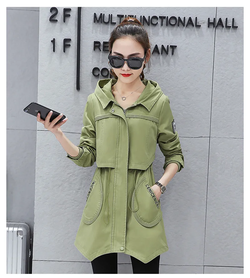 Женское приталенное пальто с капюшоном Весенняя модель 2020 женская верхняя