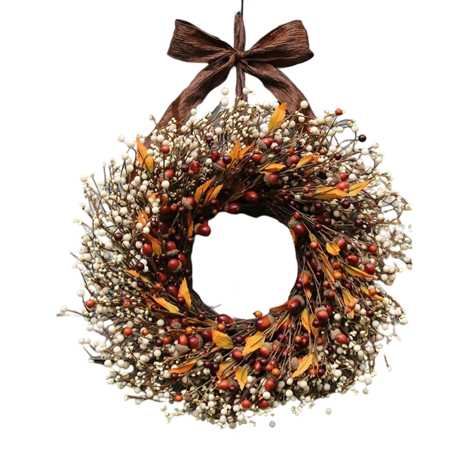 

Искусственный осенний венок, деревенский подвесной орнамент для входной двери, гирлянда ручной работы для украшения дома, сада, фермерског...