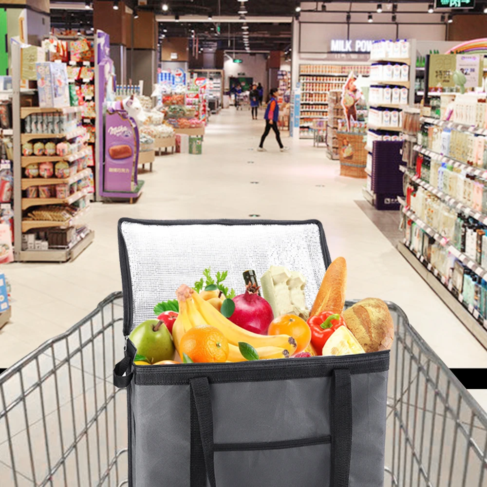 Cherrboll очень большой размер льда пакет для всех сезонов многоразовые продуктовые хозяйственные коробки сумки большой ящик-охладитель для пищевых продуктов сумки(35*29*58 см