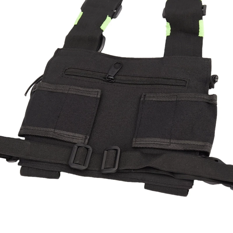 

Radios Pocket Radio Chest Harness Chest Front Pack Pouch Holster Vest Rig Carry Case for 2 Way Radio Walkie Talkie for Baofeng U
