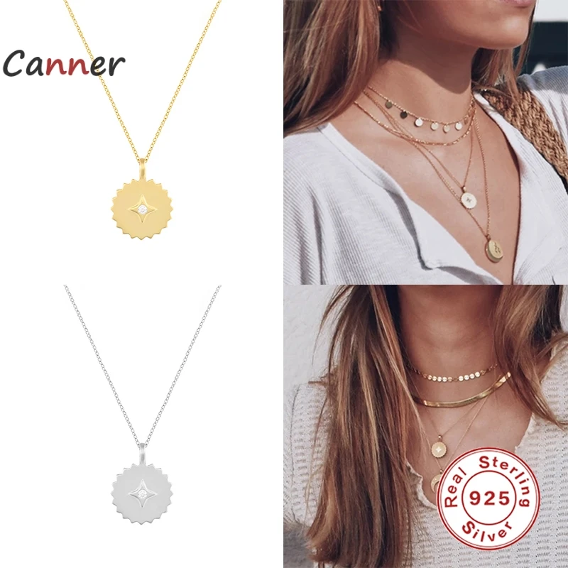 

Canner Necklace 925 Sterling Silver Diamond Eyes Pendant Choker Necklace Luxury New Punk Party Gift Female Fine Jewelry Collares