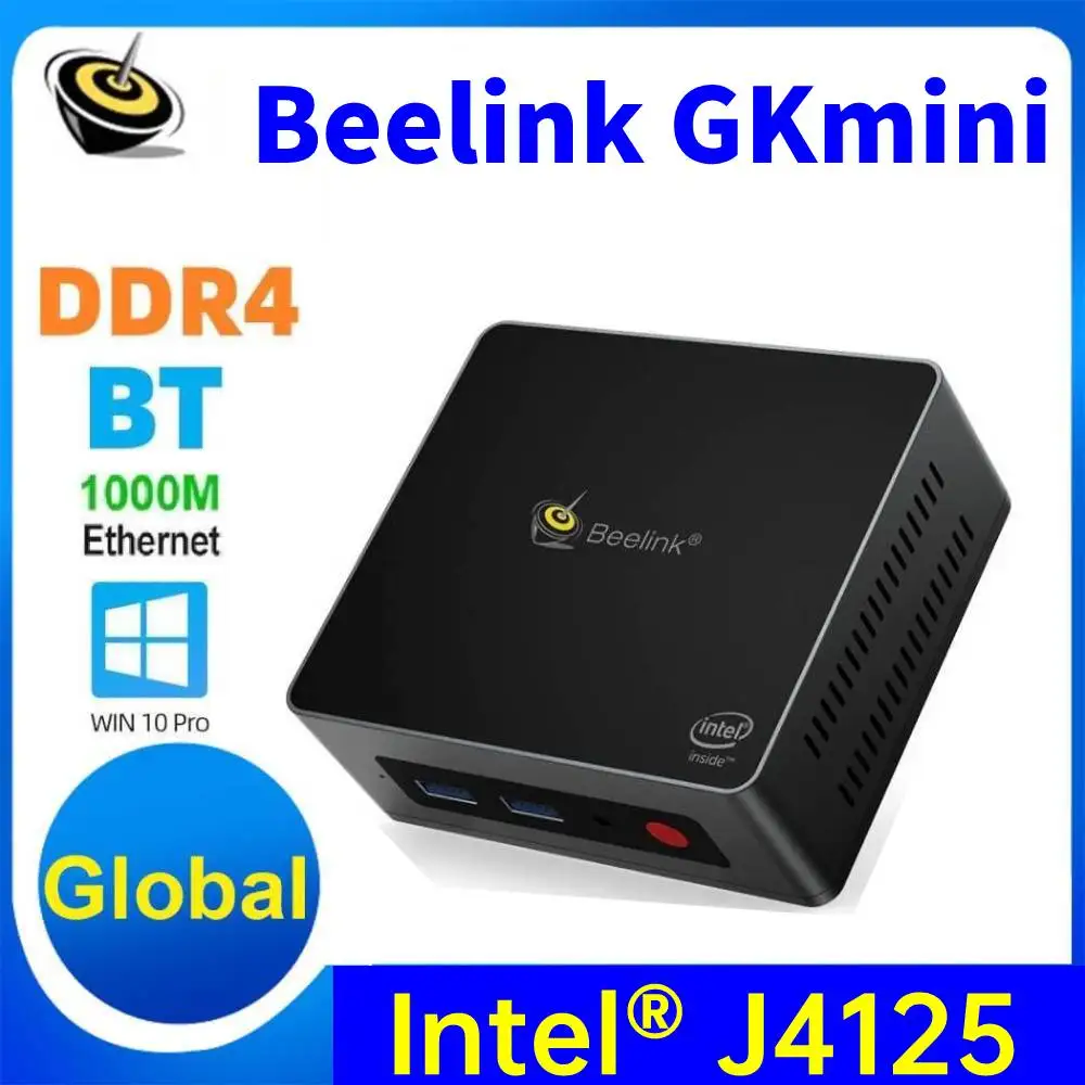 

Beelink Windows 10 MINI PC Intel Gemini Lake J4125 DDR4 8GB 128/256GB 2.4/5.8G Dual WiFi BT4.0 4K SSD Pocket Computer Gaming PC