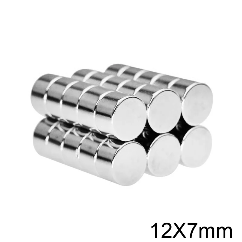5/10/20/30/50PCS 12x7 mm Strong Cylinder Rare Earth Magnet 12mmX7mm Round Neodymium Magnets 12x7mm Small Disc 12*7 N35 | Обустройство