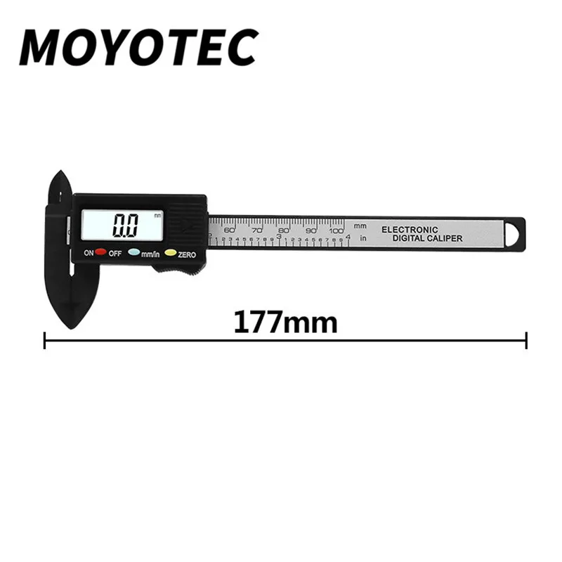 

MOYOTEC Mini 0-100mm LCD Digital Electronic Carbon Fiber Vernier Caliper Measuring Tool Household Tool