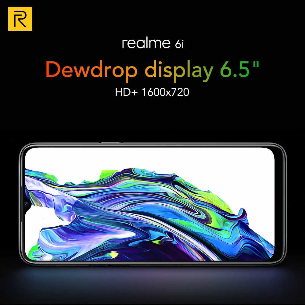 

Realme 6i Global Version 6 i Mobile Phone 4GB 128GB 5000mAh Battery Helio G80 6.5" Display 48MP Camera NFC Play Store Phone