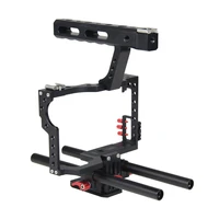 yelangu c5 dslr camera cage with hand grip 14 38 screw cold shoe aluminum alloy handheld for gh4a7 muticolor