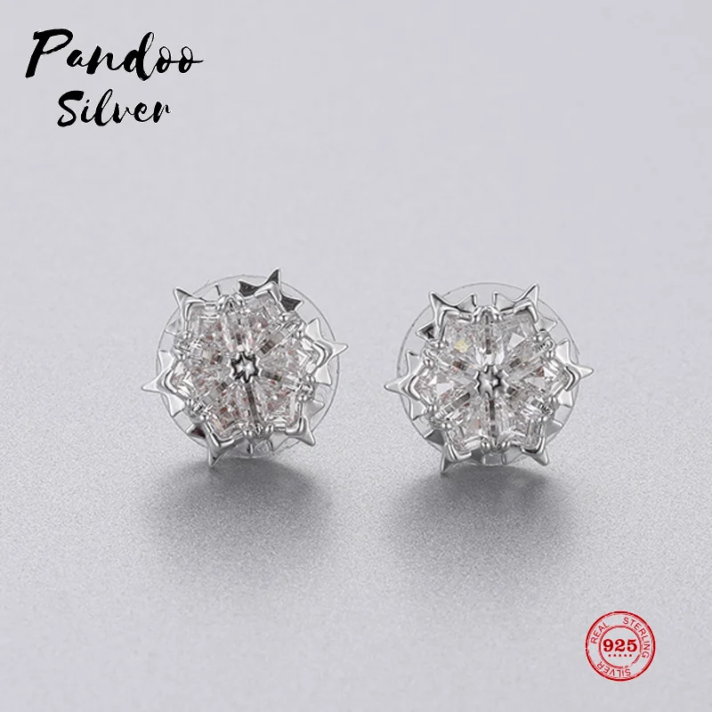 

Fashion Charm Sterling Silver Original 1:1 Engraving, White Snowflake Pattern Elegant Generous Earrings Women Luxury Jewelry Gif