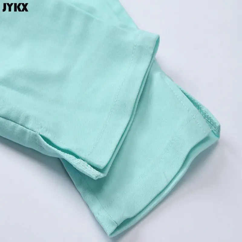 Для девочек Штаны летние штаны яркого цвета Пять штанов стрейч Колготки узкие