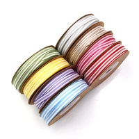 6mm10y stripe knitted webbing for handmade bows clothing sewing diy hair clips flower gift packing wedding decor craft supply