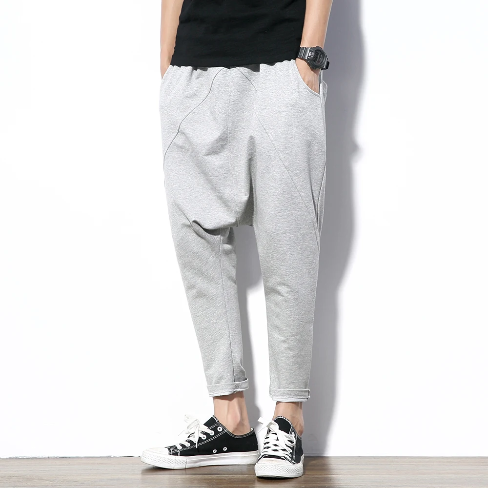 

Fashion Pants Men Cross-pants Baggy Loose Black Sweatpants Hip hop pantalon homme Casual Mens Trousers Joggers Pants Male