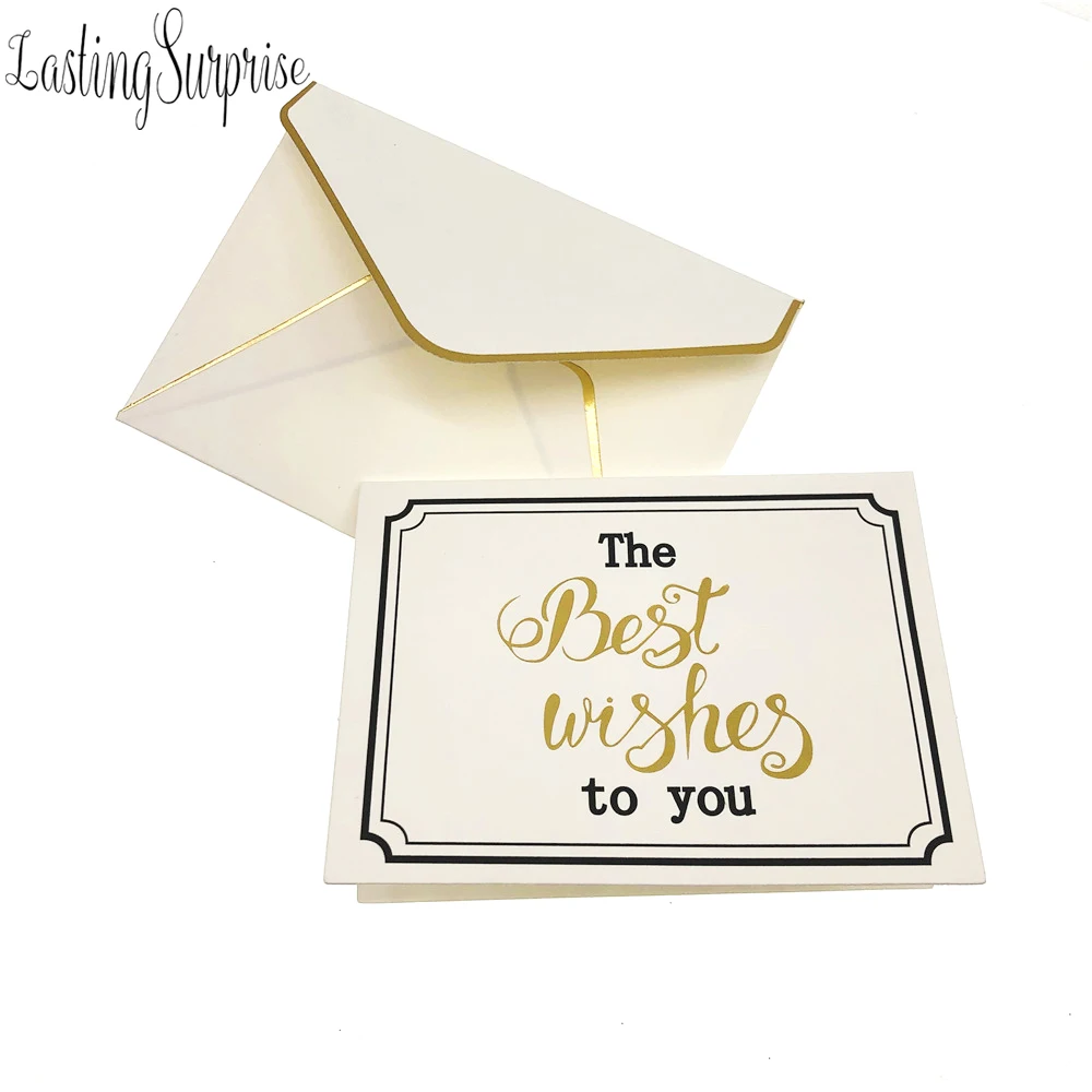 Valentines Card Mini Greeting Bronzing Envelope For Festival Invitation Valentine'S Day Blank Paper Card|Открытки и