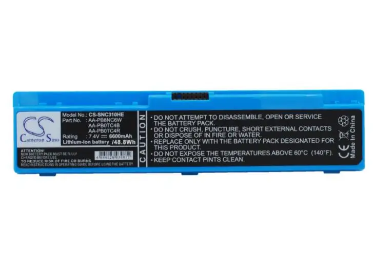 Cameron sino 6600 мА/ч, батарея для SAMSUNG N310 N310-13GB N310-13GBK N310-13GO N310-KA03 N310-KA04 N310-KA05 N310-KA06 N310-KA07