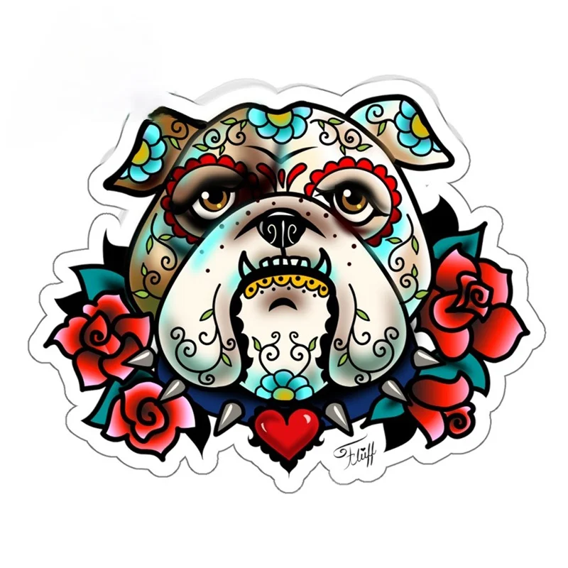 

For English Bulldog Funny Car Stickers Windshield Bumper Trunk Decal Laptop Windows Waterproof Suitable for VAN RV Decor
