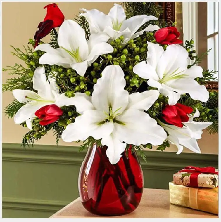 Алмазная мозаика цветок лилии корзина картина из страз искусство алмаз вышивка