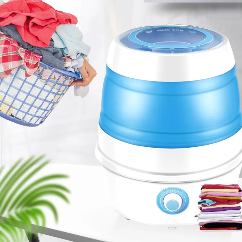 

Portable Mini Folding Clothes Washing Machine Bucket Automatic Home Travel Self-driving Tour Underwear Foldable Washer