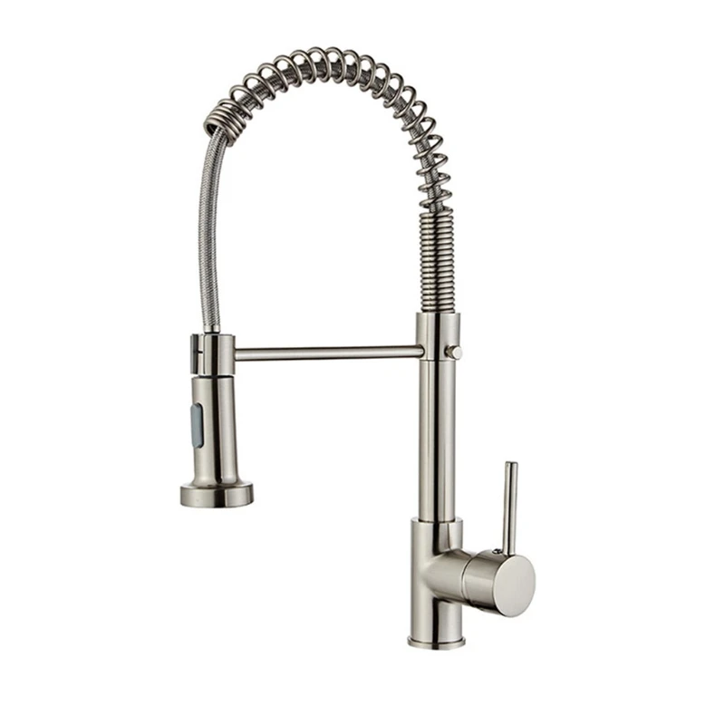 

N0HB Pull Out Bathroom Faucet Spring Style Bathroom Sink Faucet Mixer Tap Bathroom Faucets Bathroom Vanity Sink Faucets