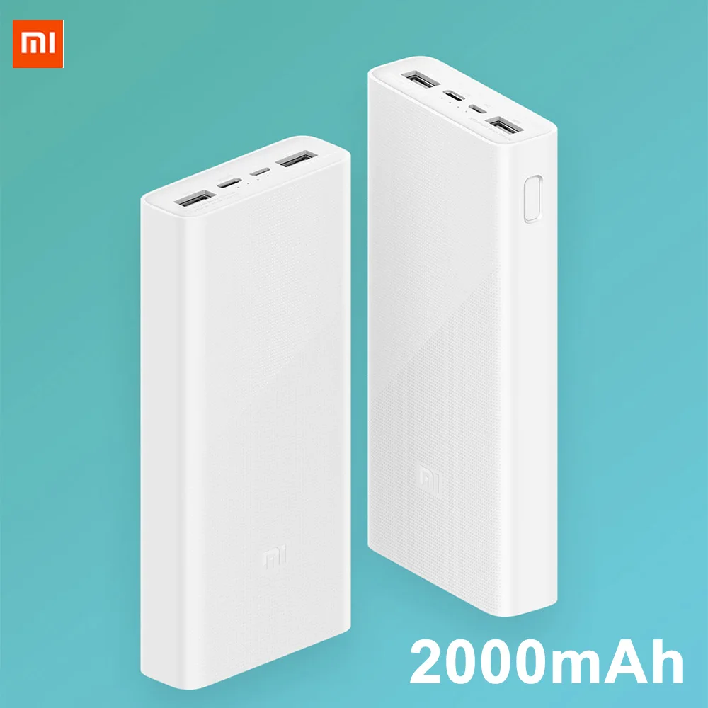 

XIAOMI Xiaomi Power Bank 3 QC3.0 Fast Charging 20000mAh Capacity Portable charger Batterie externe PD 18W for iPhone 11 Pro