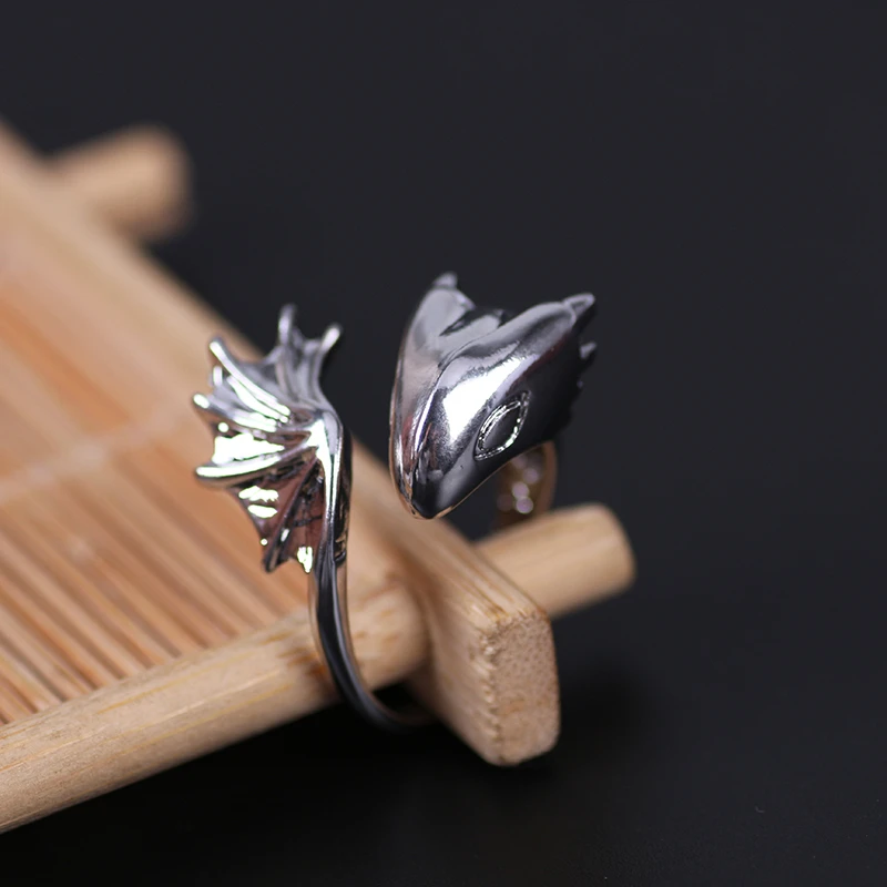 

Ring Female Punk Style Bar Men's Ring Gothic Dragon Open Ring Couple Ring Black Tail Ring Dark Trend Fashion Jewelry Gift