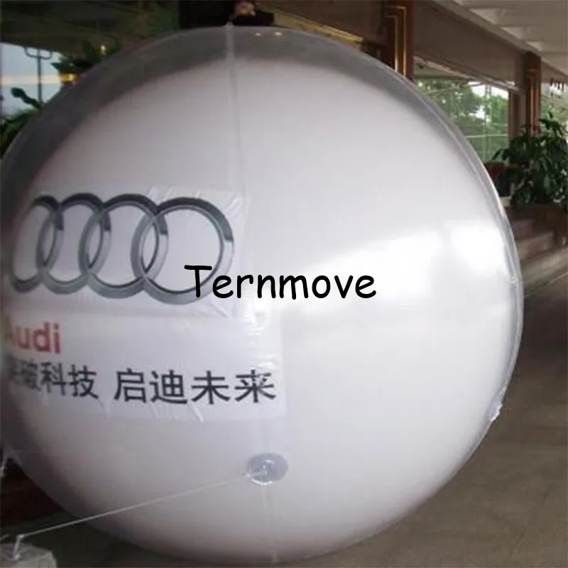 Большой двухслойный наземный шар из ПВХ логотип под заказ рекламный баллон гелия