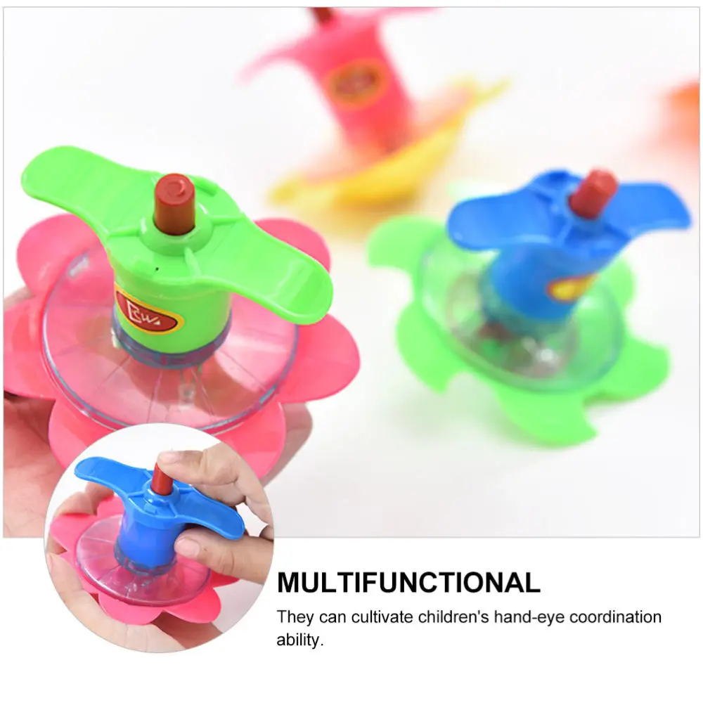 

10 Pcs Funny Gyro Toys Creative Children Gyro Toys Durable Tops