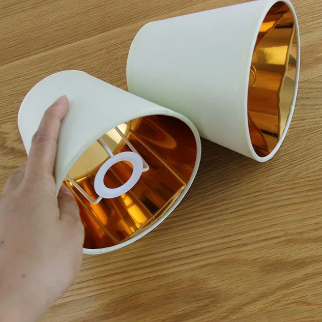 

2PCS 3PCS Light Beige Color Plastic Fabric Lampshade For Chandelier And Wall Lamp Light Cover, E14/ Clip on