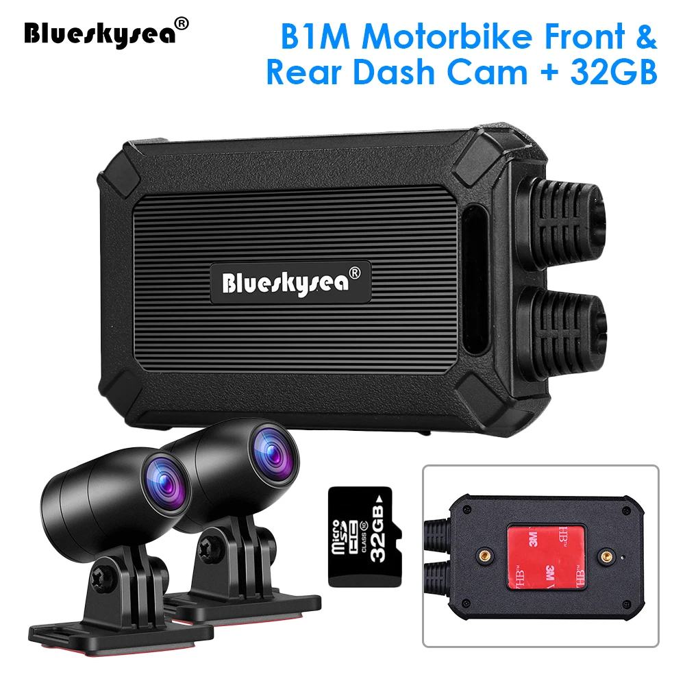 Видеорегистратор Blueskysea B1M для мотоцикла видеорегистратор с двойной HD 1080P