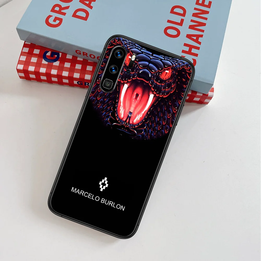 

Marcelo Burlone Trend Fashion Brand Phone Case For Huawei P Mate Smart 10 20 30 40 Lite Z 2019 Pro black Shell 3D Bumper Soft