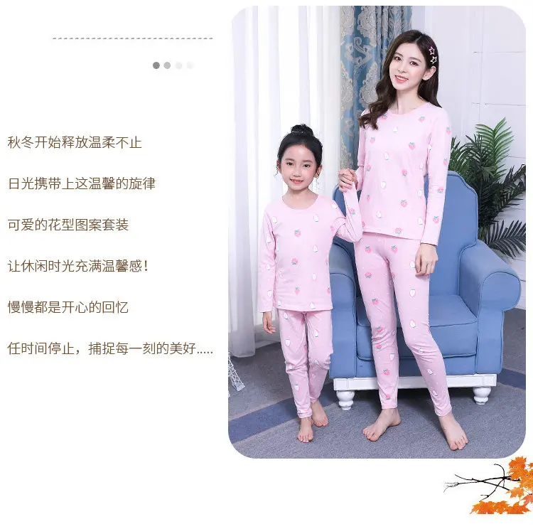Cute Snowman Matching Family Christmas Pajamas Children Korean Cotton Mother Daughter Outfit Pants Matching Christmas Pajama Set