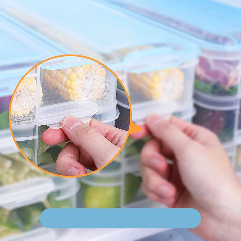 3 слоя Еда ящик для хранения море мясо контейнер овощей Кухня аксессуары