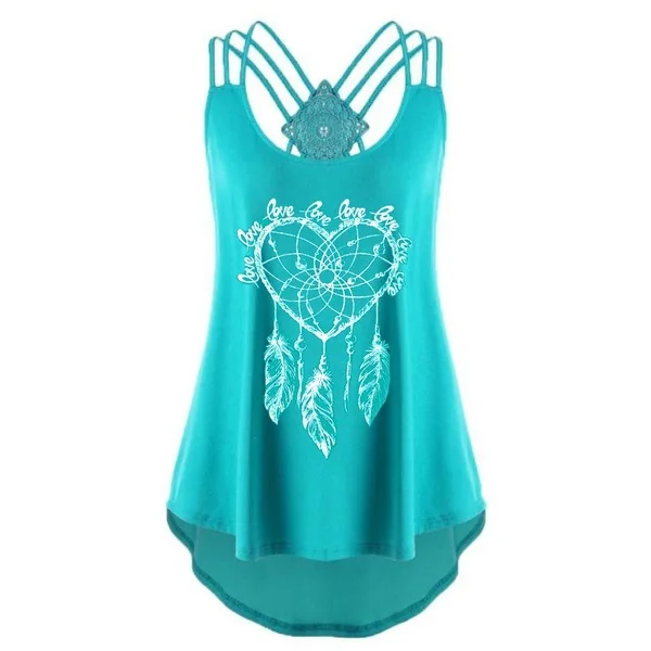 Новинка женская летняя Горячая Распродажа кружевная футболка с принтом Love топ