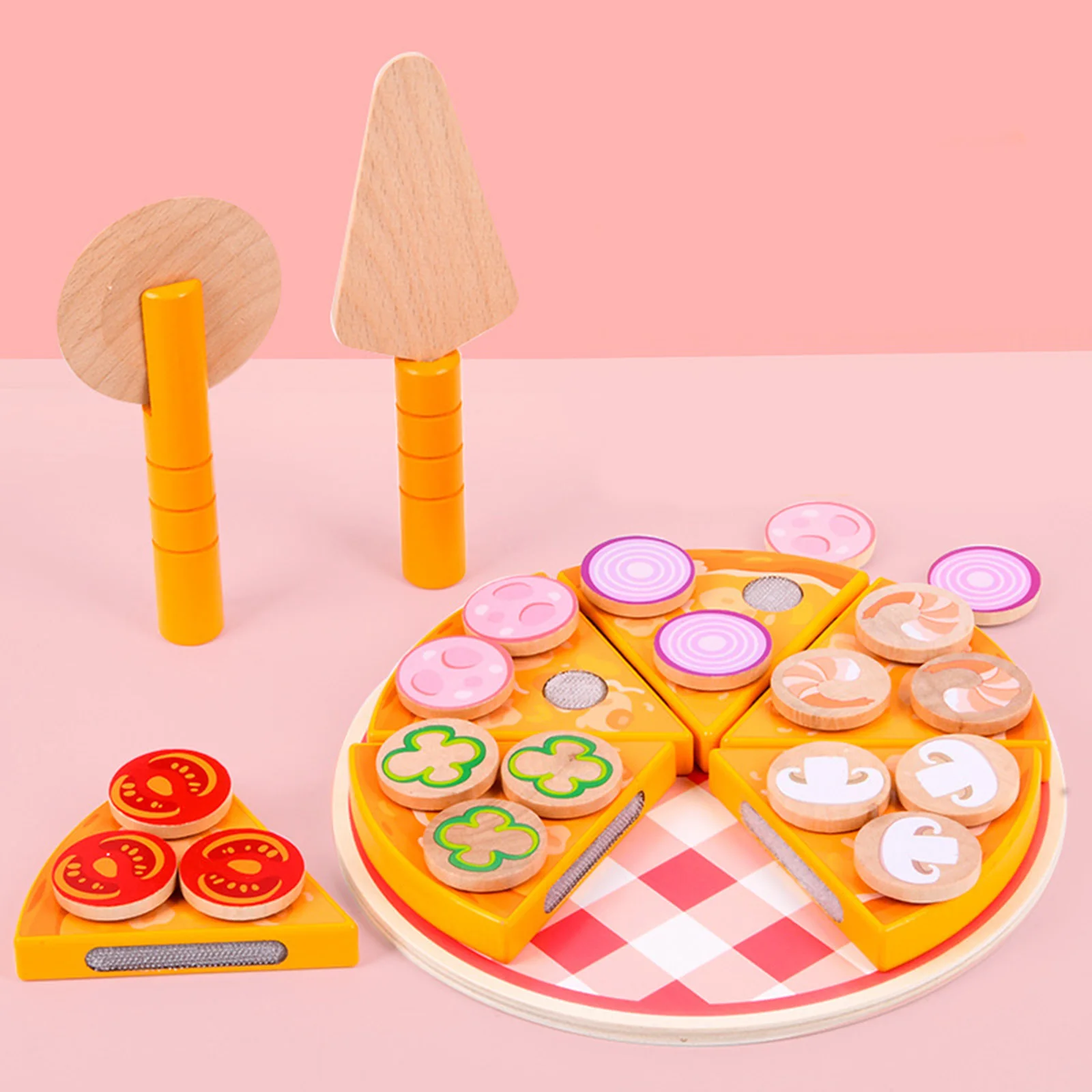 

Kids Pretend Role Play Kitchen Baking Food Toy Cutting Pizza Set Accessories