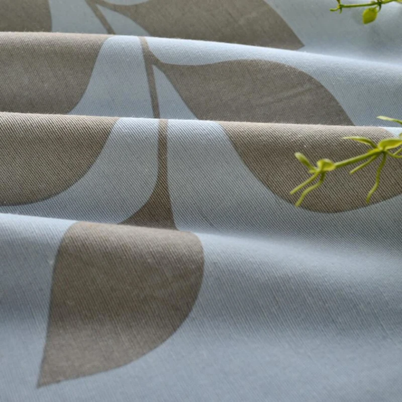 Шторы с голубым принтом вуаль современные оконные шторы для гостиной тюлевые