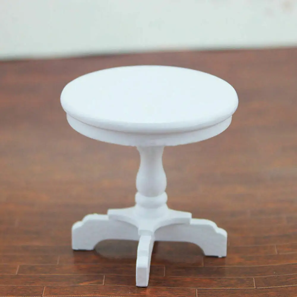 Деревянная мебель для кукольного домика миниатюрный круглый стол кухня