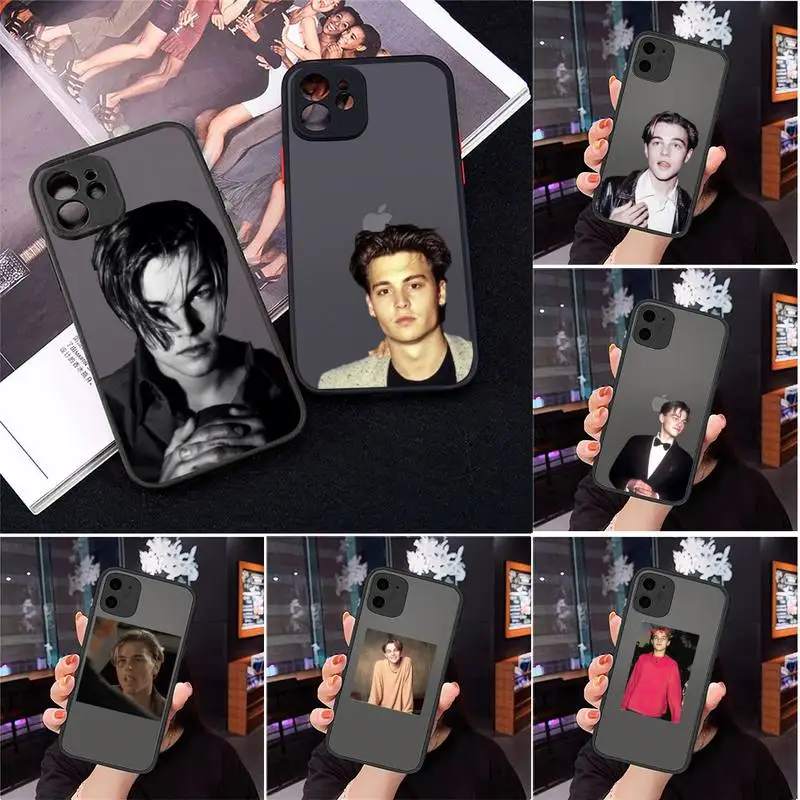 

Leonardo DiCaprio Phone Case For iPhone 12 11 Mini Pro XR XS Max 7 8 Plus X Matte transparent cover