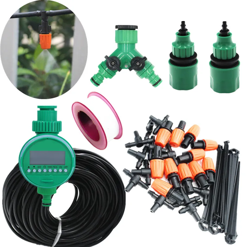 Разбрызгиватель садовый 5 40 м с таймером и насадками|Наборы для полива| |