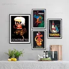 Винтажные постеры с изображением напитков и принты, настенные художественные картины для гостиной, ретро холст с изображением горькой камеры, декор для кухни