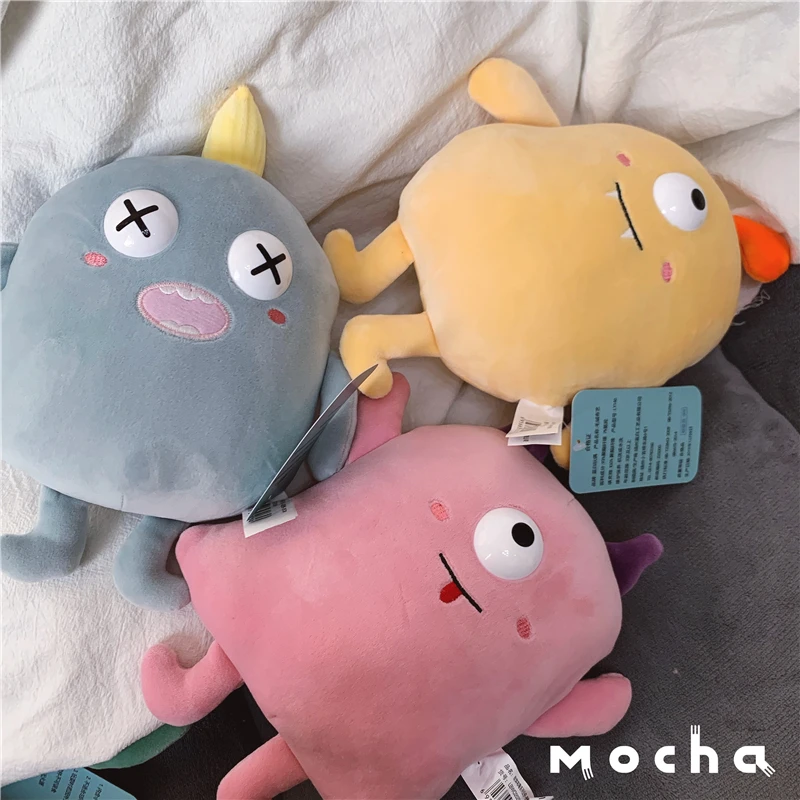 Игрушка плюшевая в виде животного 25 см розовая синяя желтая|Мягкие игрушки