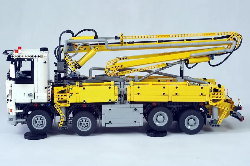 Новый RC legoins с зубчатой передачей технологии moc 29716 тележка конкретного насоса