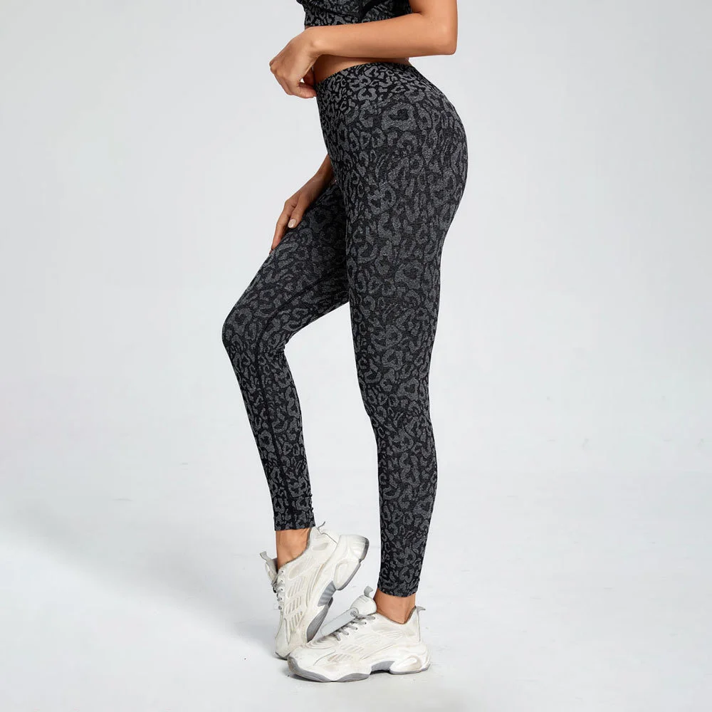 Leopard Prints Yoga Pants Seamless Leggings Sport Women Fitness High Waist Elastic Squat Proof GYM Joggers Booty Scrunch Tights