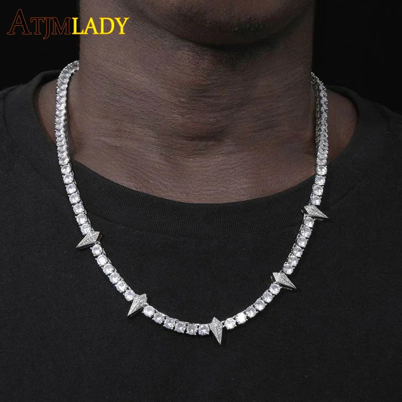 Золотая/серебряная цепочка с подвеской в виде шипов ATJMLADY