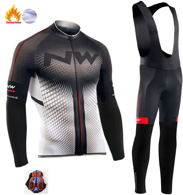 2018 Northwave Pro Team Зимняя одежда для велоспорта дышащая Ropa Ciclismo с длинным рукавом MTB
