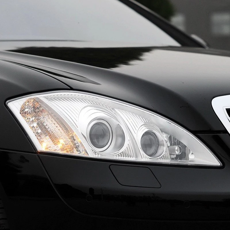 

For Benz S-class W221 Car Front Headlight Cover Lens Glass Transparent Lampshade Bright Head Light Caps Lamp Shell 2006-2009