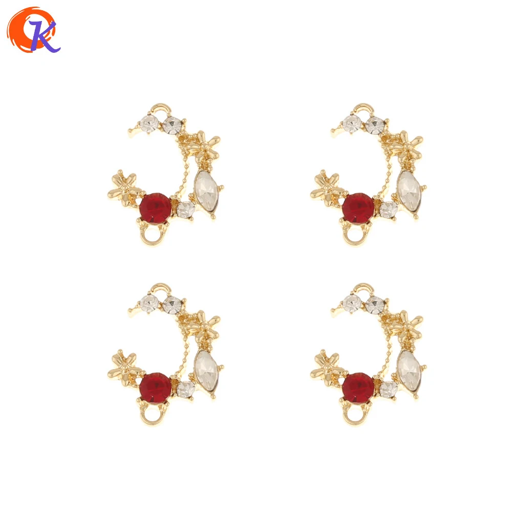

Cordial Design 100Pcs 15*18MM Jewelry Accessories/Hand Made/DIY Connectors/Jewelry Making/Rhinestone Charms/Earring Findings