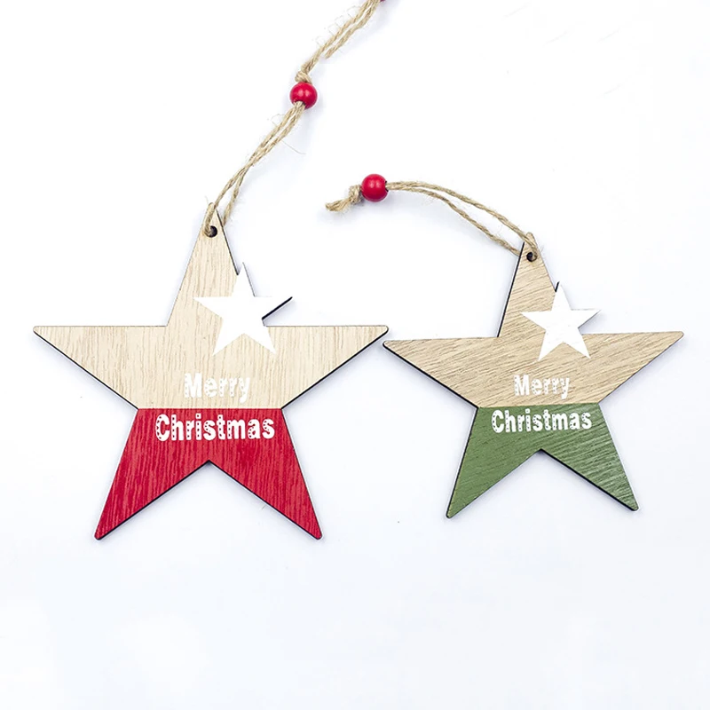 Новогодняя 2021 Рождественская креативная деревянная подвеска в виде снеговика и