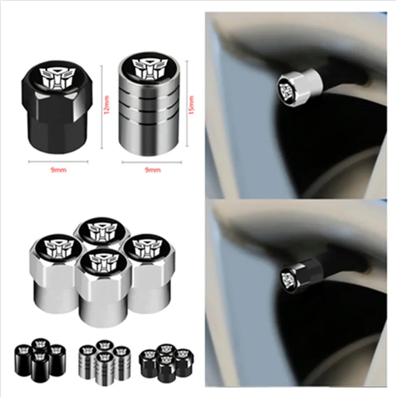 

4Pcs Hot Car tire valve cap transformer logo car tire valve tire tire valve tire valve cap seal motorcycle accessories