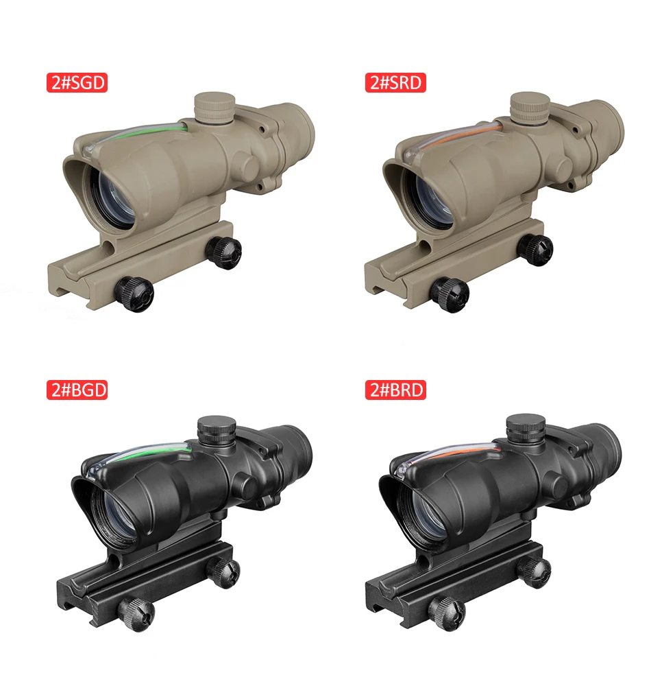 Тактический Оптический Прицел ACOG Style 1X32 с красной зеленой точкой для винтовки M16