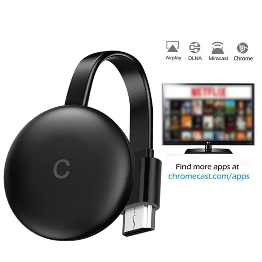 

G12 Mirascreen Smart Wireless Screen Mirroring Receiver 1080P HD HDMI-compatibility Phone Video Converter Cable Plug & Play